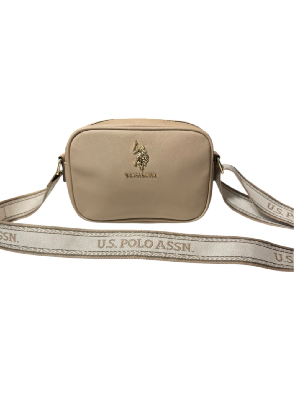 Women's U.S. Polo Assn. Crossbody Bag One Size Beige Gold